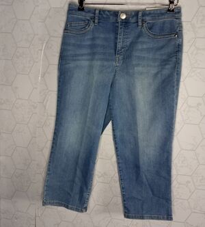 Christopher & Banks stonewash everyday denim crop